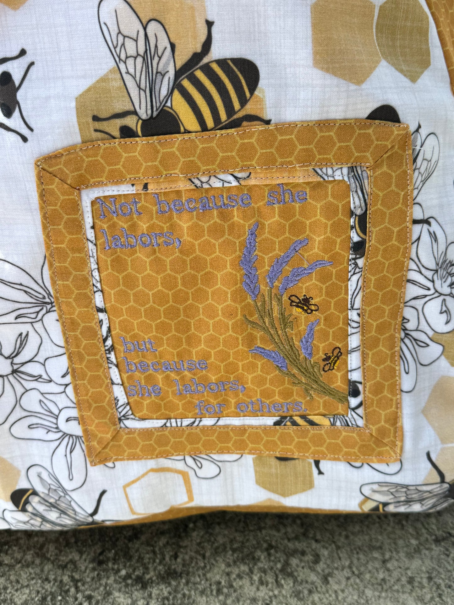 Large Handbag Tote Bee Themed