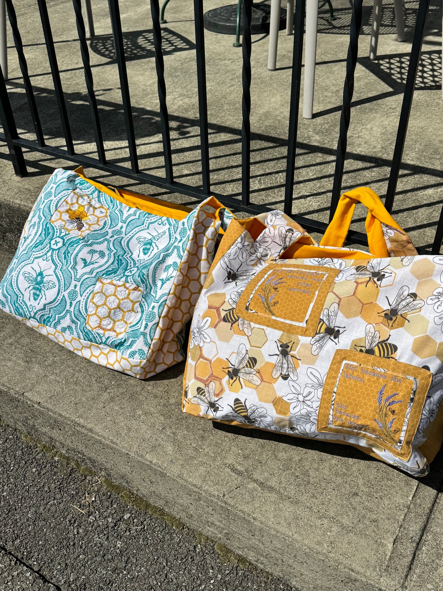 Large Handbag Tote Bee Themed