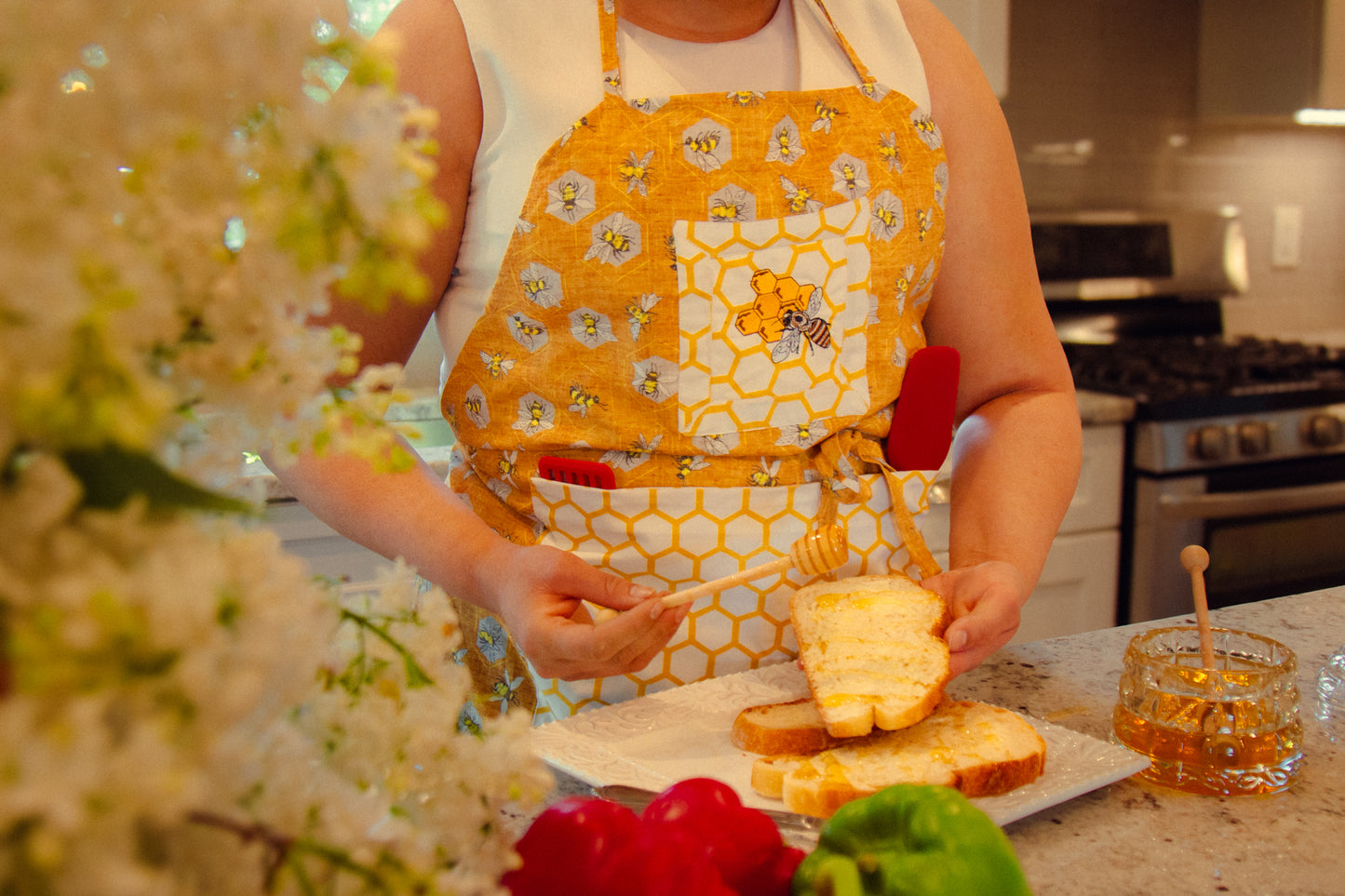 Bee Themed Kitchen Apron